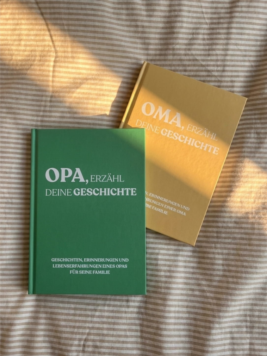 Die Erinnerungsbücher Oma und Opa, erzähl deine Geschichte im Sonnenlicht von LebensBand.de